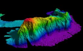 map of a seamount in the Arctic Ocean
