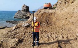 Astrolabe Engineering survey team using a SP60 GNSS receiver 